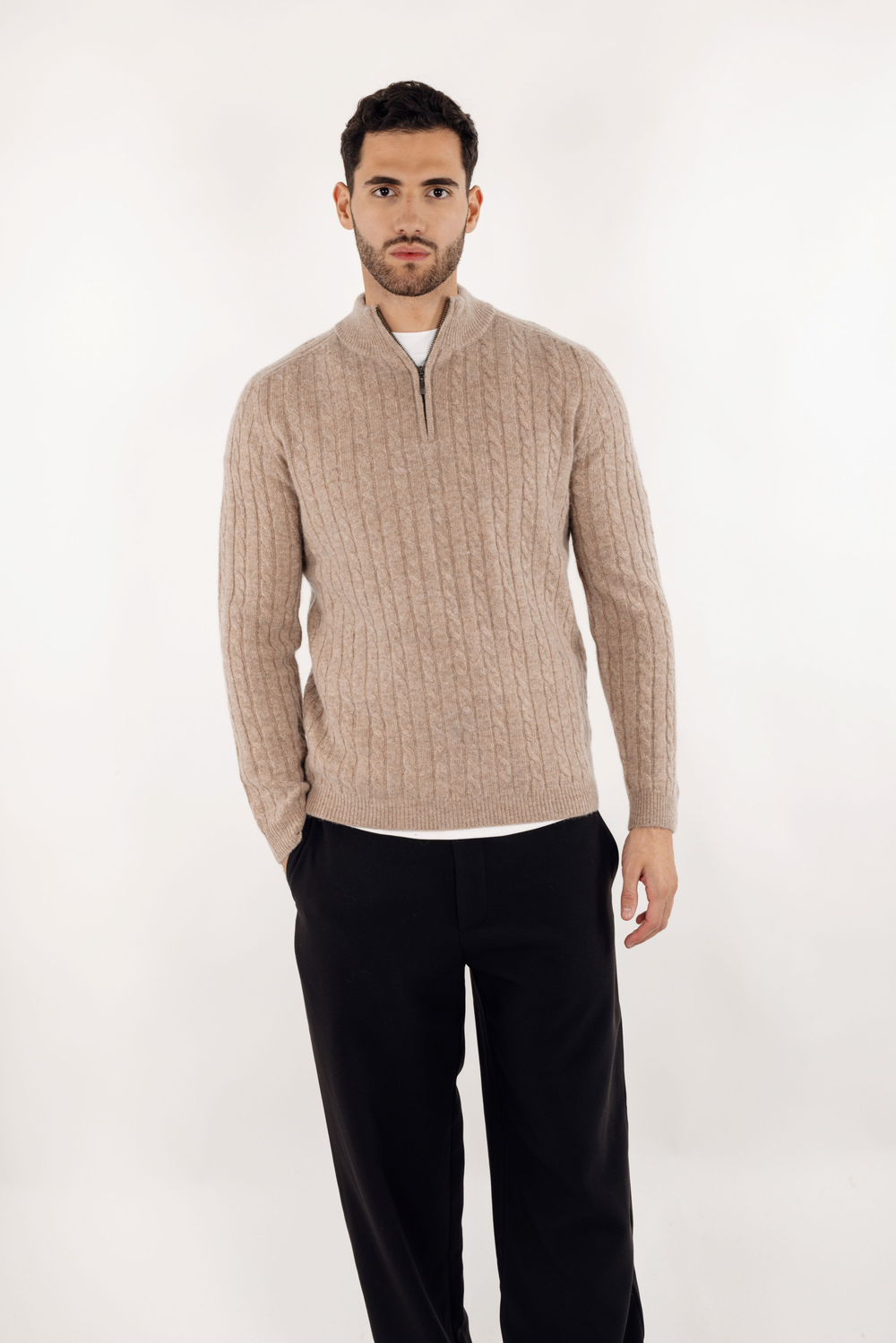 Urban Pioneers Male Walt Half-zip SWEATER CAMEL