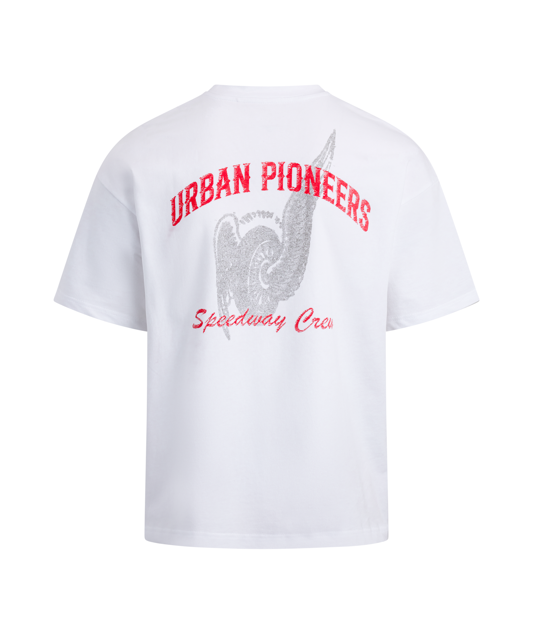 Urban Pioneers Male Wheels Tee T-SHIRT WHITE WHEEL