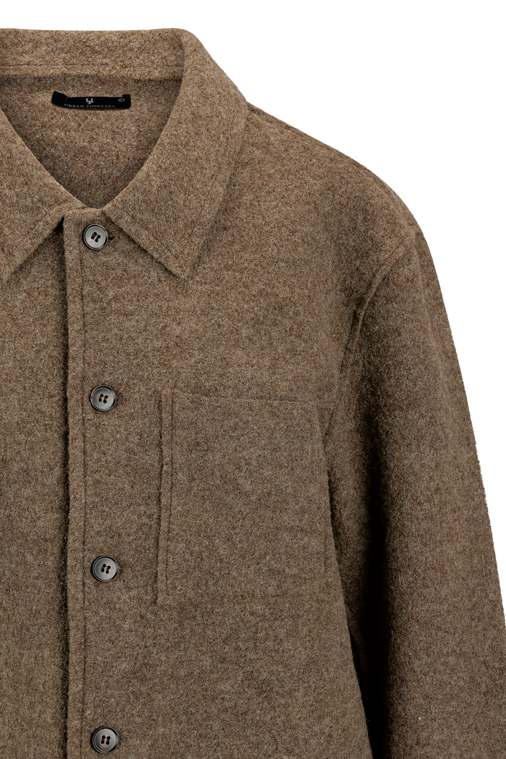 Urban Pioneers Male Zeno Wool shirt OVERSHIRT BROWN