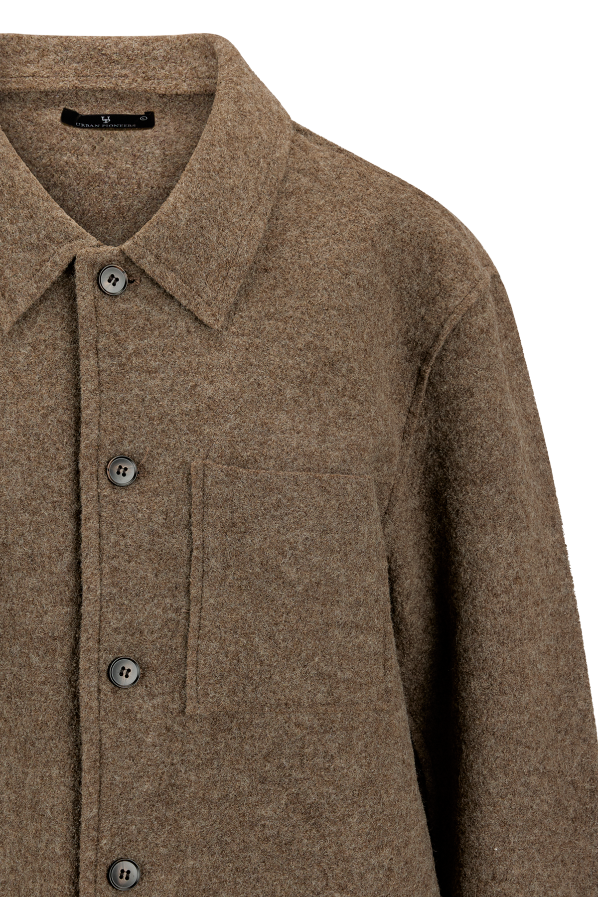 Urban Pioneers Male Zeno Wool shirt OVERSHIRT BROWN