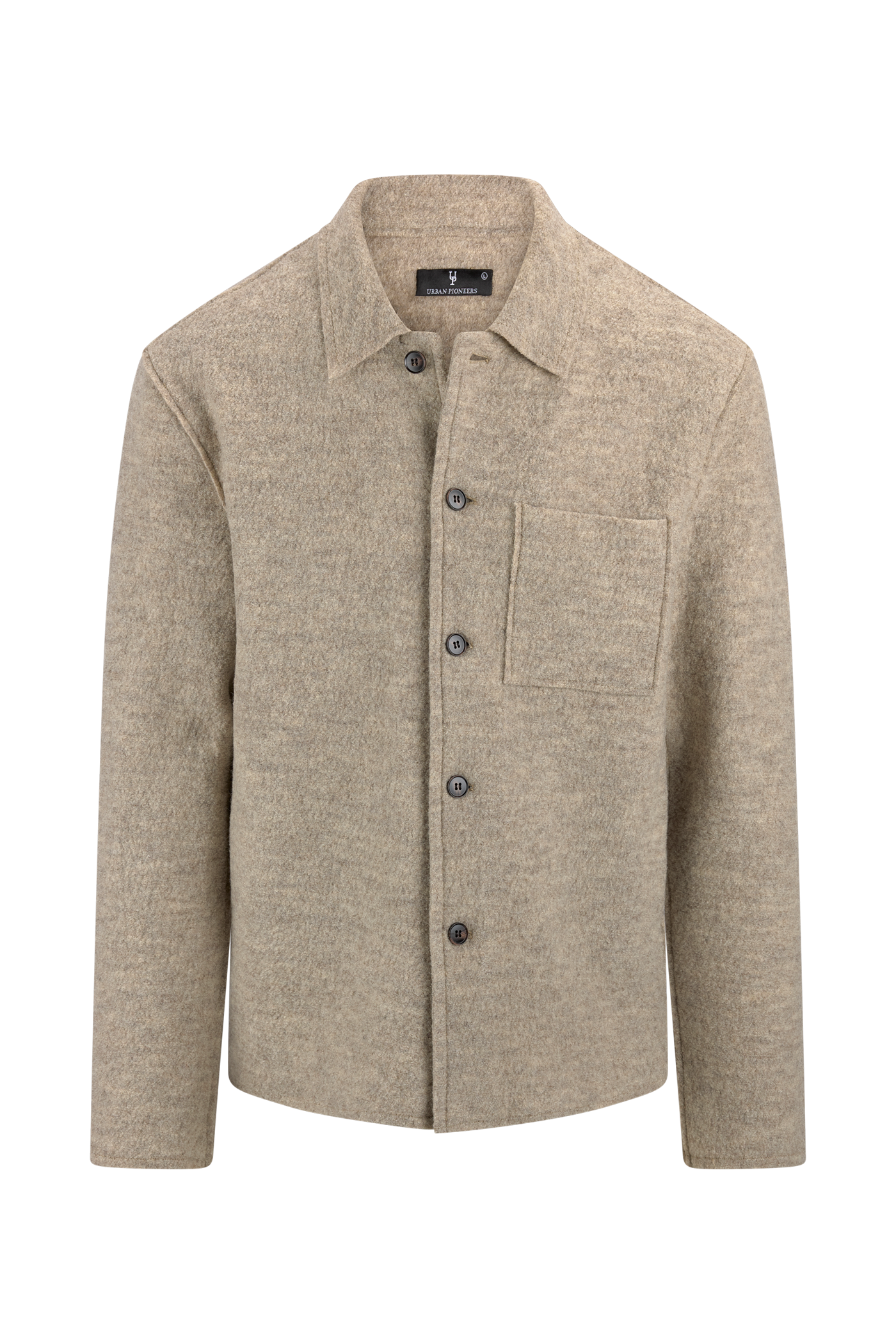 Urban Pioneers Male Zeno Wool shirt OVERSHIRT LIGHT SAND