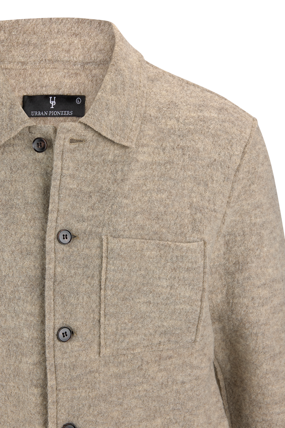Urban Pioneers Male Zeno Wool shirt OVERSHIRT LIGHT SAND